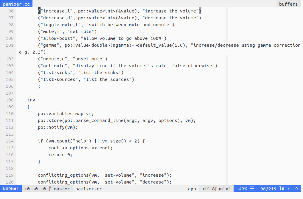 Vim with base16 colours and airline